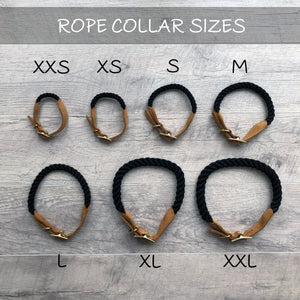 Rope Dog Collar - Navy | Original Cotton Fashion Collar