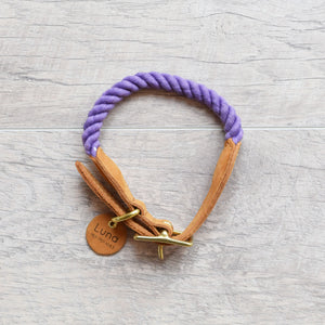 Rope Dog Collar - Purple | Original Cotton Fashion Collar