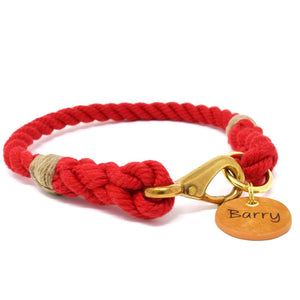 Rope Dog Collar - Red | Mariner Series