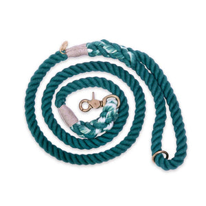 Dark Green Rope Dog Leash