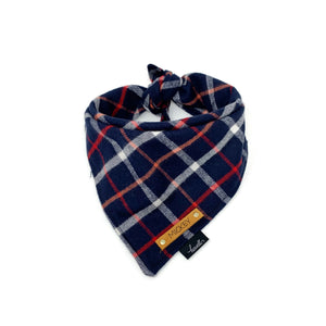 Dog Bandana - Navy Tahoe Plaid Flannel