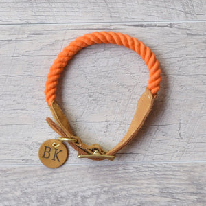 Rope Dog Collar - Orange | Original Cotton Fashion Collar