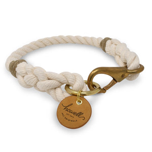 Rope Dog Collar - Off White | Mariner Series